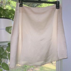 flowy, off-white satin skirt!